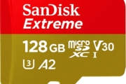 SanDisk 128GB Extreme microSDXC UHS-I Memory Card with Adapter – C10, U3, V30, 4K, A2, Micro SD – SDSQXA1-128G-GN6MA