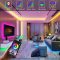Led Lights Strip RGB LED Strip Music Sync Color Changing LED Strip Lights APP Bluetooth Control Remote LED Lights for Bedroom TV Room Party and Home Decoration
