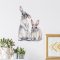Two cute rabbits Wall sticker Children’s kid’s room home decoration removable wallpaper living room bedroom mural bunny stickers